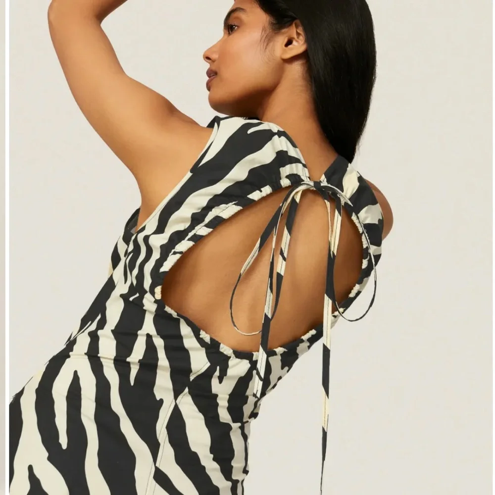 Proenza Schouler White Label Zebra Midi Dress Size 4 Cotton - Picture 3 of 11